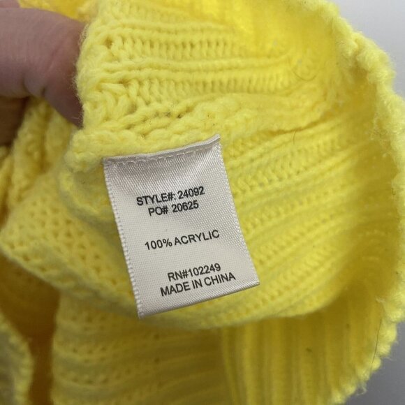 Skies are Blue Yellow 3 Button Cardigan Size Small bold unique colorful - Picture 6 of 9